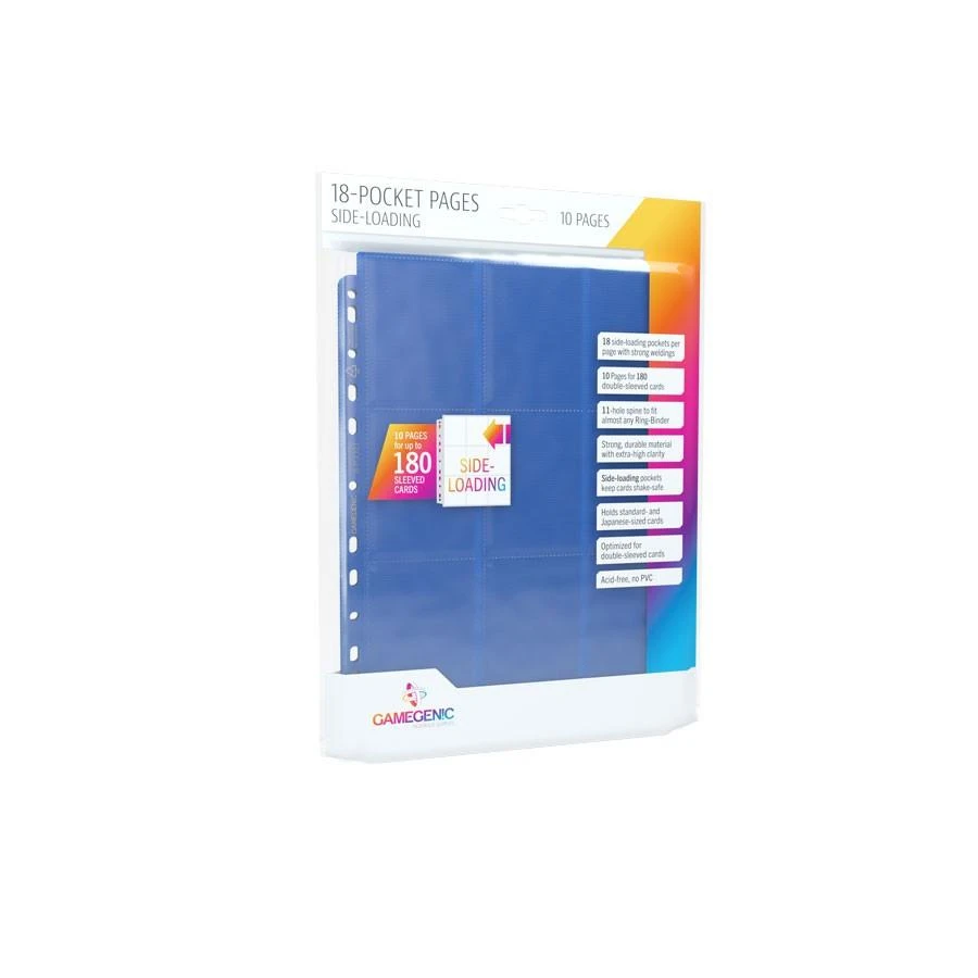 Gamegenic : 18-Pocket Pages Sideloading - Mėlyna (10 vnt)