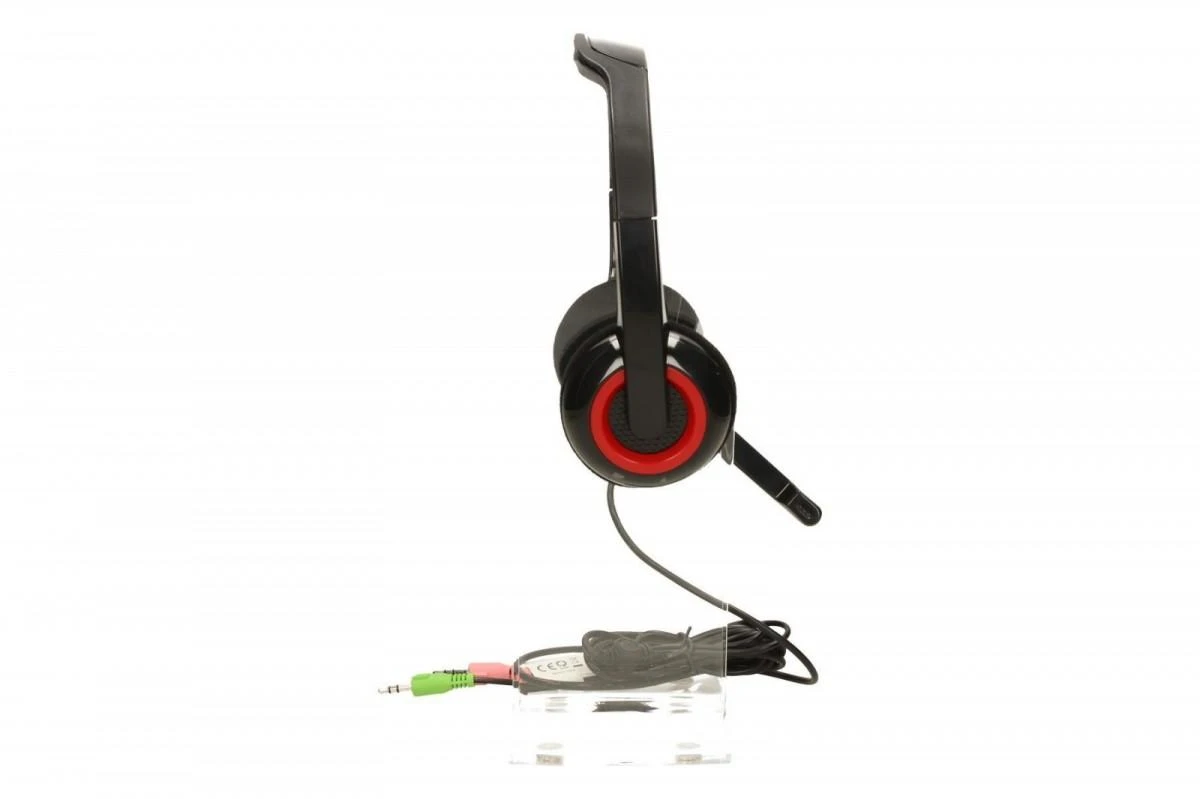 Gembird | MHS-002 Stereo ausinės | Su mikrofonu | 3.5 mm | Juodas/Raudona