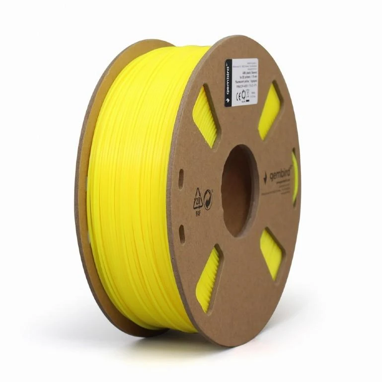 GEMBIRD 3DP-ABS1.75-01-FY gija Gembird ABS fluorescencinė Geltona 1,75mm 1kg