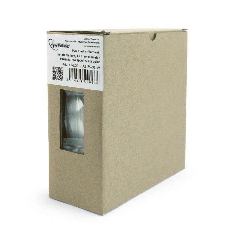 Gembird Flashforge PLA-PLUS gijos, baltas, 1,75 mm, 1kg | 3DP-PLA+1.75-02-W