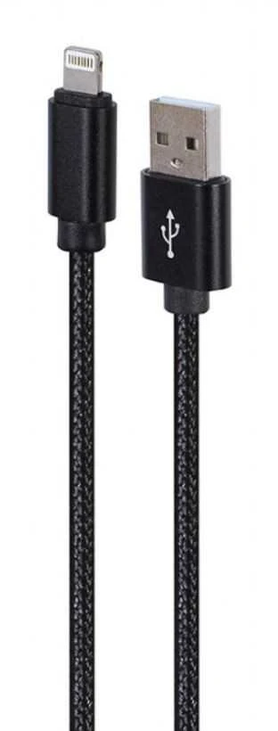 USB Laidas - Gembird Medvilnės Pintas, Juodas