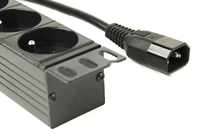 GEMBIRD PDU 8x prancūziškas lizdas 1U 10A 3m C14 kištukas