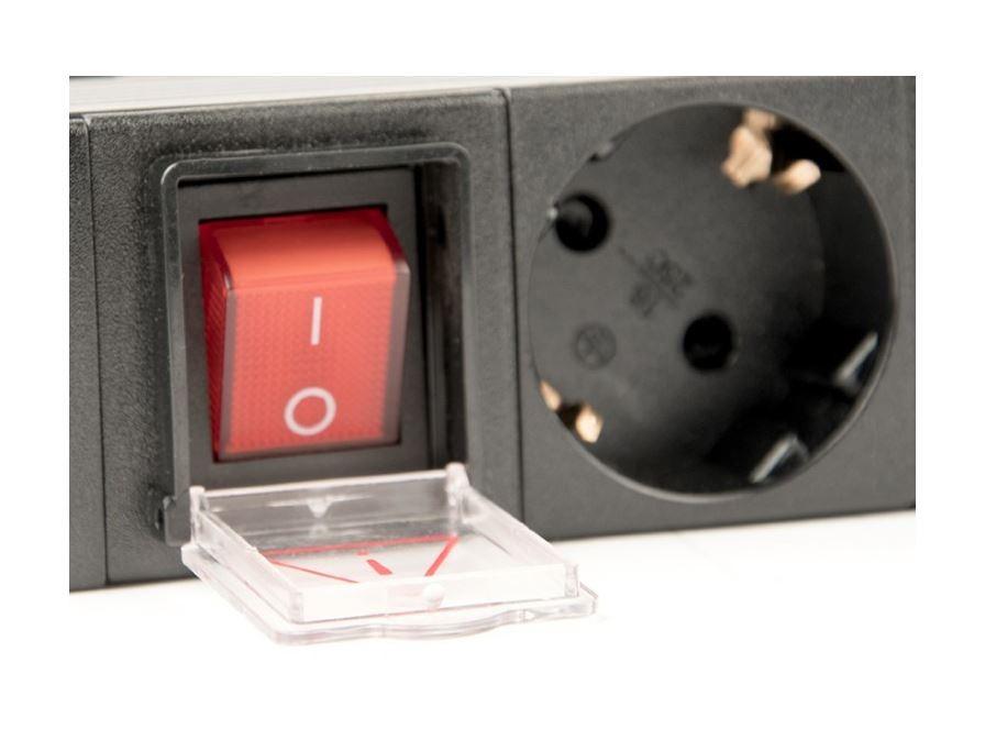 GEMBIRD PDU 8x Schuko 1U 10A 3m C14 Plug