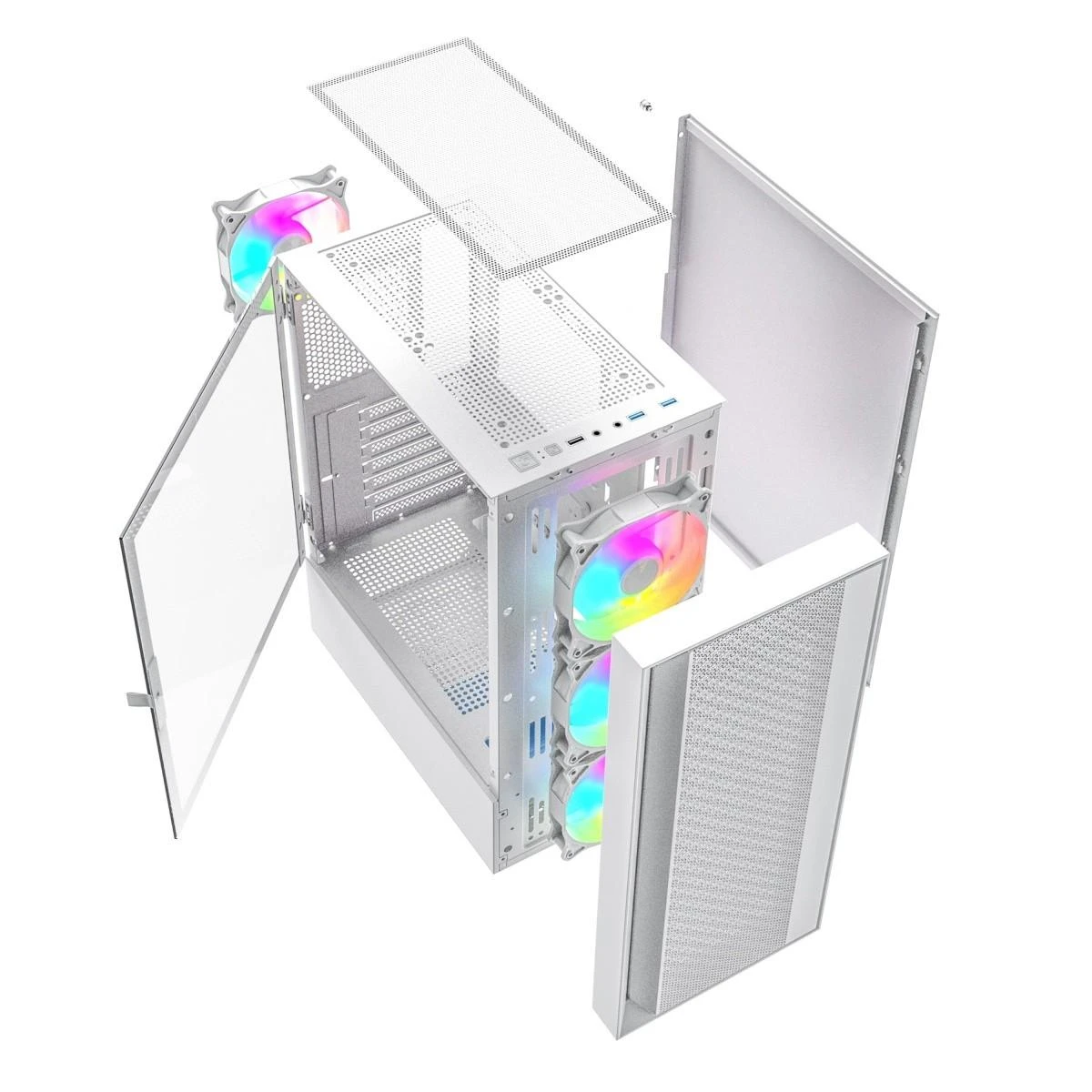GEMBIRD kompiuterio dėklas Fornax 4000 ATX - ARGB apšvietimas baltas