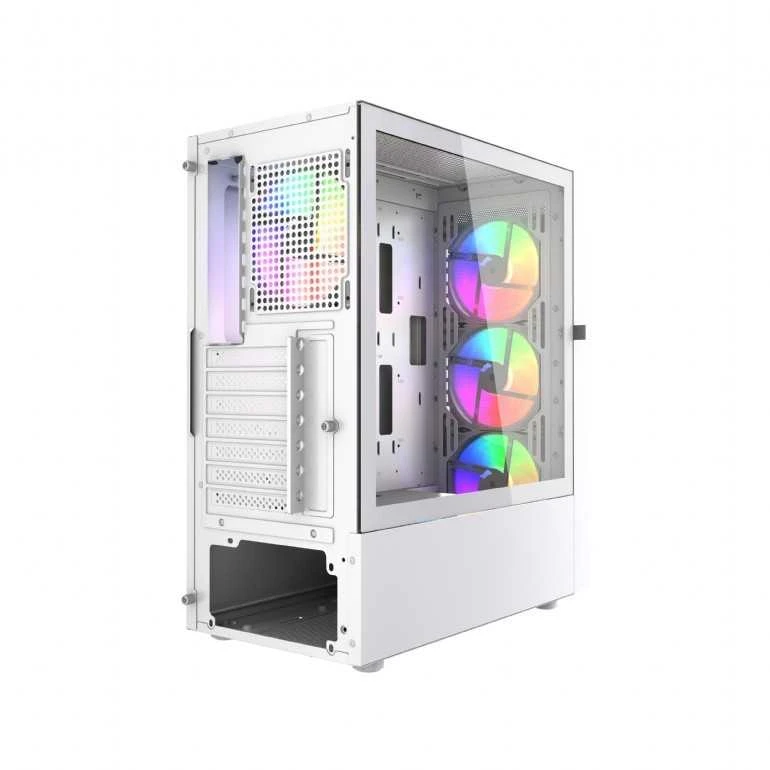 GEMBIRD kompiuterio dėklas Fornax 4300W ATX - ARGB Backlight Baltas