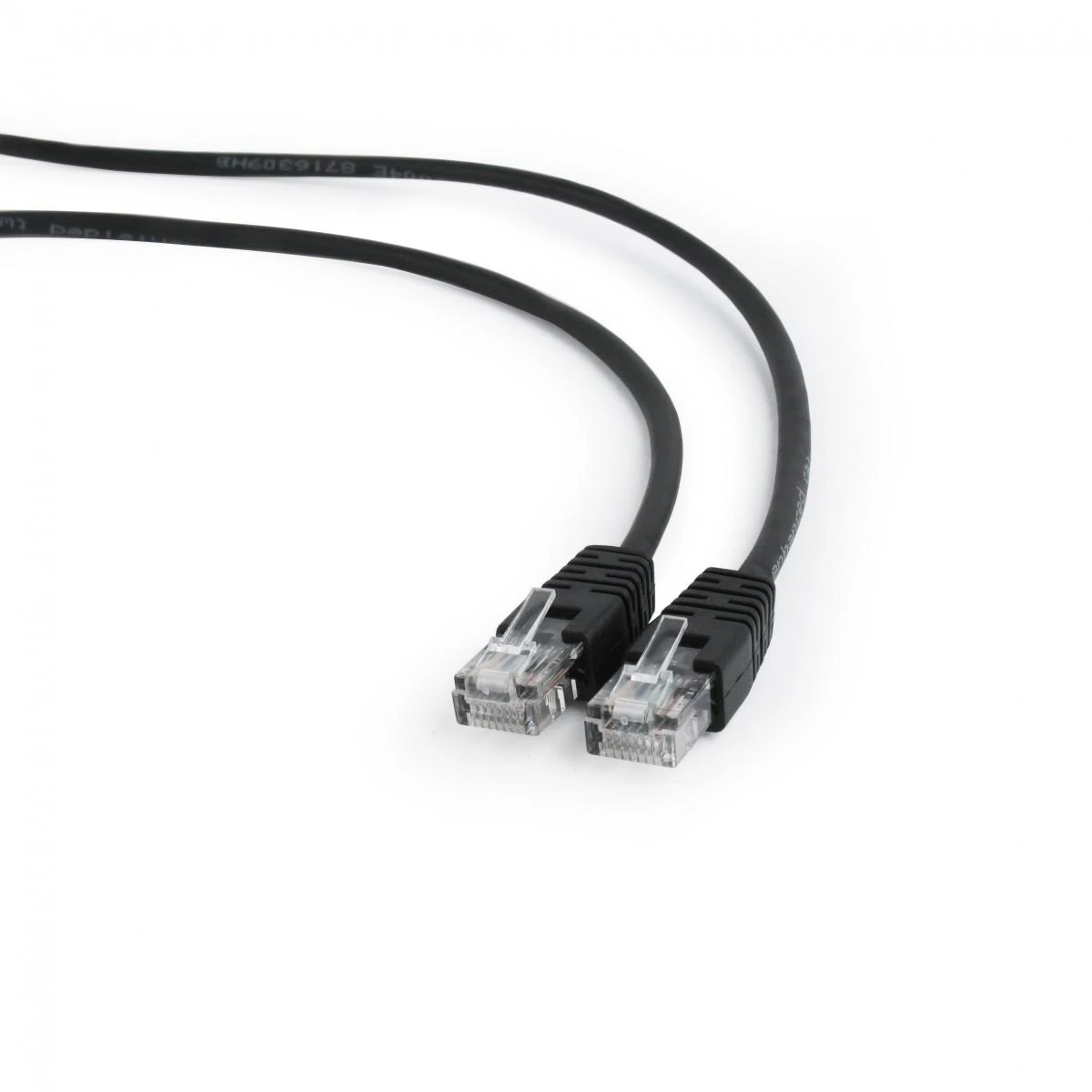 Gembird Cablexpert | Komutacinis laidas | PP12-0.5M/BK | Juodas RJ45 kištukas | RJ45 kištukas