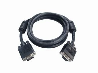 Juodas VGA ilgintuvo laidas su ferito filtrais
