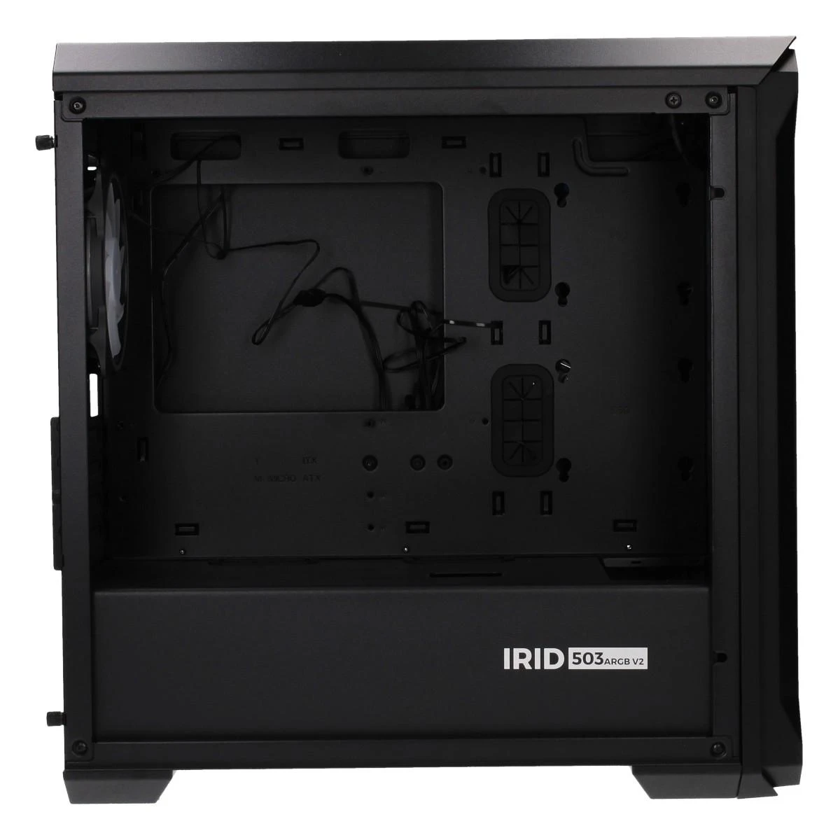 GENESIS IRID 503 ARGB Pc case, Micro tower, 2xUSB 2.0, 2x Jack, 1xUSB 3.0, Juodas | Genesis | IRID 503 ARGB | Juodas | ATX