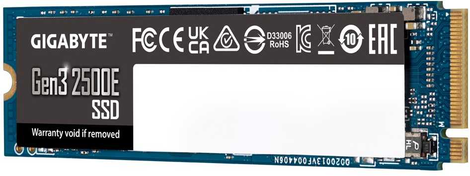 GIGABYTE Gen3 2500E M.2 2280 SSD 500GB PCIe 3.0x4 NVMe1.3