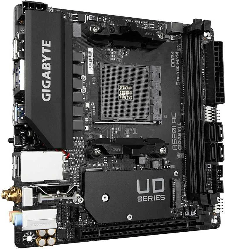 Pagrindinė plokštė Gigabyte A520 AM4 Mini ITX