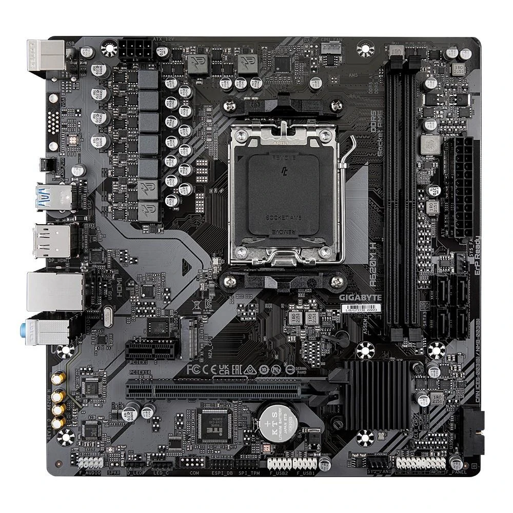 Pagrindinė plokštė Gigabyte Gigabaitas | A620M H 1,0 M/B | Procesorių šeima AMD | Procesoriaus lizdas AM5 | DDR5 DIMM | Atminties lizdai 2 | Palaikomos standžiojo disko sąsajos SATA, M.2 | SATA jungčių skaičius 4 | Lustų rinkinys AMD A620 | Mikro ATX