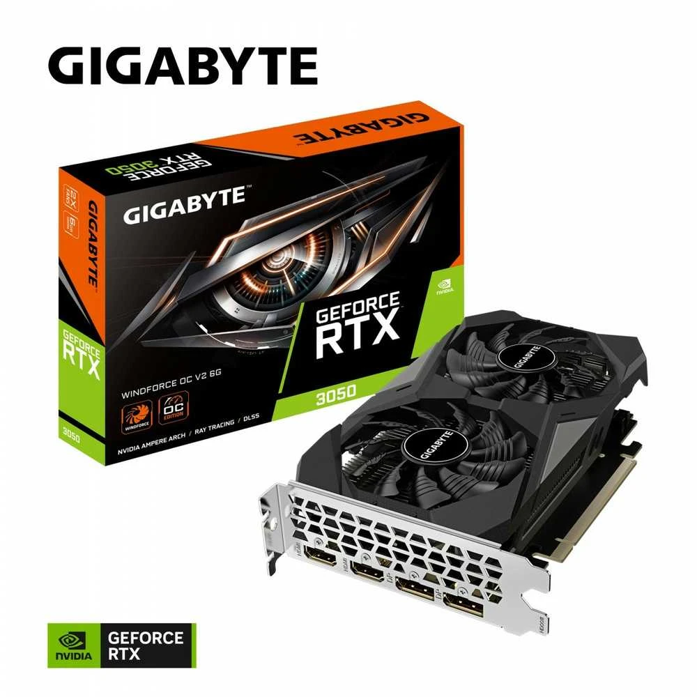 Vaizdo plokštė GIGABYTE GeForce RTX 3050 WINDFORCE OC V2 6G NVIDIA 6 GB GDDR6