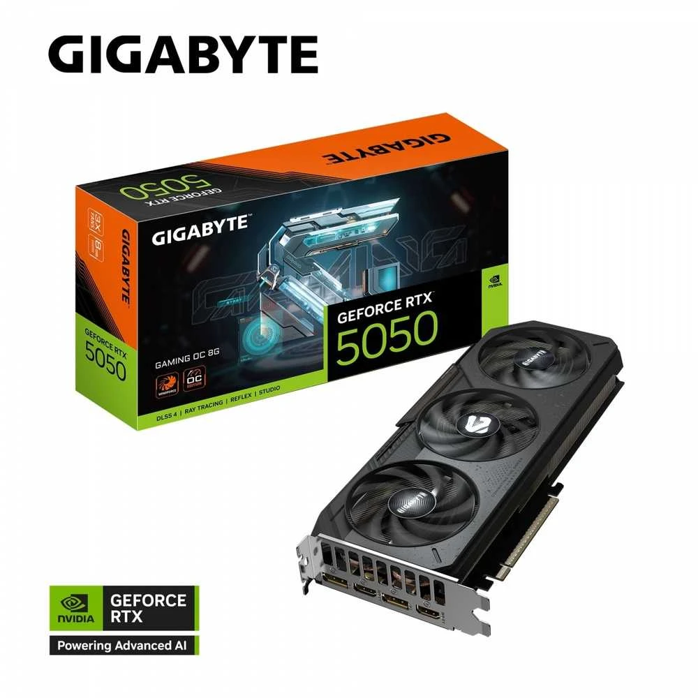 „Gigabyte GeForce RTX 5050 GAMING OC“ 8 GB DLSS4 vaizdo plokštė