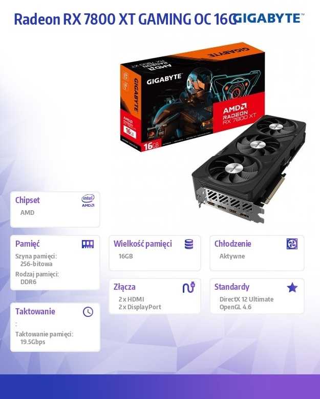 Vaizdo plokštė GIGABYTE Radeon RX 7800 XT GAMING OC 16GB