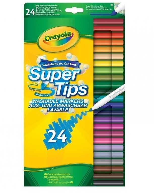 Crayola, Inc. Dvipusiai nuplaunami markeriai-flomasteriai Crayola, 24 vnt.