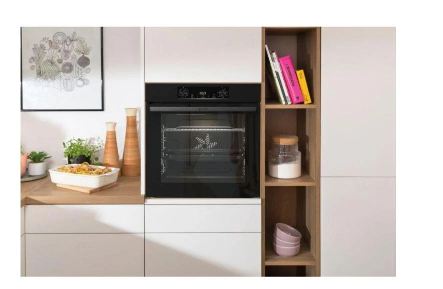 Gorenje | Orkaitė | BOS6737E06B | 77 L | Daugiafunkcis | EcoClean | Mechaninis valdymas | Garų funkcija | Konvekcija | Aukštis 59,5 cm | Plotis 59,5 cm | Juodas