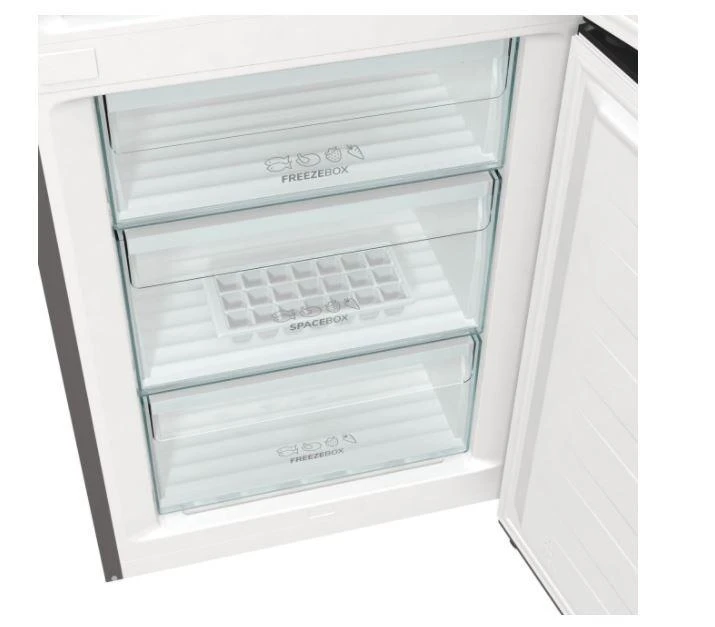 Gorenje | Šaldytuvas | NRK6192AXL4 | Energy efficiency class E | Free standing | Combi | Height 185 cm | No Frost system | Šaldytuvas net capacity 204 L | Šaldiklis net capacity 96 L | Ekranas | 38 dB | Stainless Steel