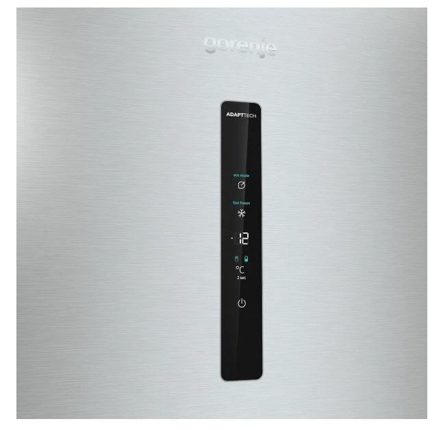Gorenje | Šaldytuvas | NRK6192AXL4 | Energy efficiency class E | Free standing | Combi | Height 185 cm | No Frost system | Šaldytuvas net capacity 204 L | Šaldiklis net capacity 96 L | Ekranas | 38 dB | Stainless Steel