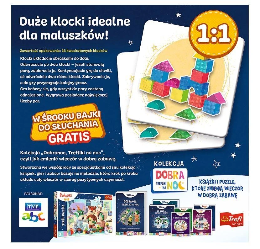 Gra Mój pierwszy memos Dobranoc Trefliki