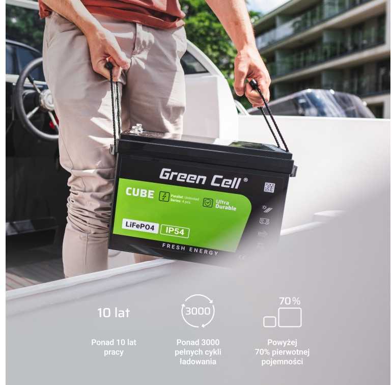 „Žalias Cell“ Žalias Cell LFPGC12V60AH UPS akumuliatorius ličio geležies fosfatas (LiFePO4) 12,8 V 60 Ah