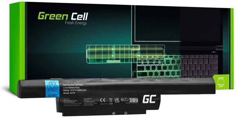 Green Cell Žalias Cell Žalias Cell baterija AS16B5J AS16B8J, skirta Acer Aspire E15 E5-575 E5-575G F15 F5-573 F5-573G TravelMate P259-M P259-G2-M