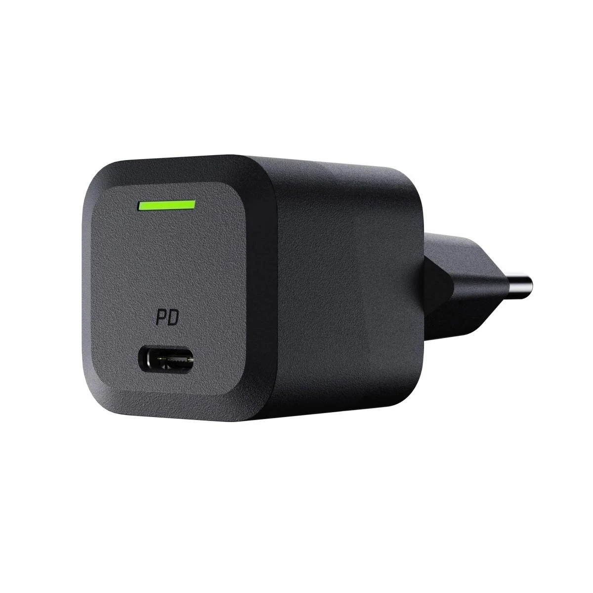 Green Cell Žalias Cell Žalias CELL Charger USB-C GaN GC PowerGaN 33W PD 3.0 QC 3.0 1x USB-C juodas