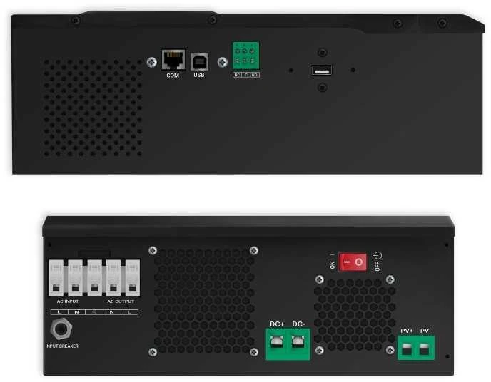 Green Cell Žalias Cell MPPT saulės energijos inverteris 24VDC 230VAC 3000VA / 3000W gryna sinusinė įtampa