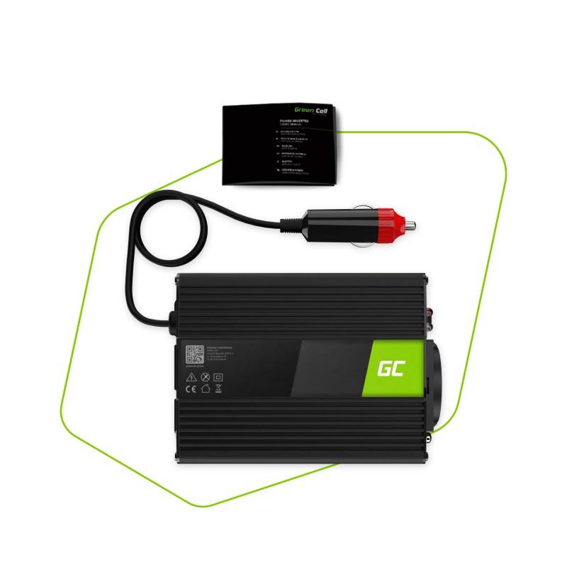 Green Cell Žalias Cell Žalias CELL automobilio maitinimo keitiklis 24V iki 230V 150W/300W Mod Sine