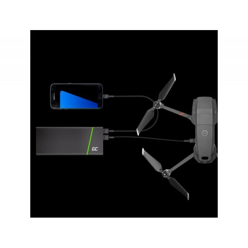 Green Cell Žalias Cell Kabelis Žalias Cell GC PowerStream USB-A - Micro USB 30 cm greitas įkrovimas Ultra Charge, QC 3.0