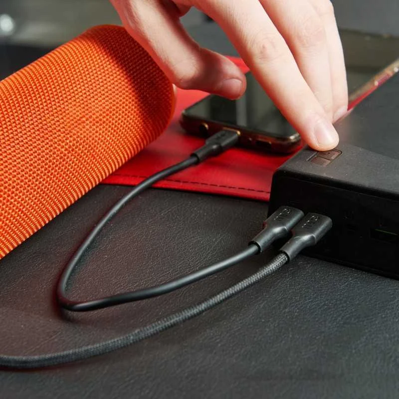 Green Cell LAIDAS KABGC100PF30PB USB-C/USB-C POWERFLEX 0.3 m Žalias Cell