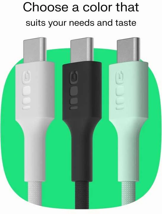 Green Cell Žalias Cell USB-C laidas 2 m 100 W Greencell PowerStream greito įkrovimo PD Panther Juodas