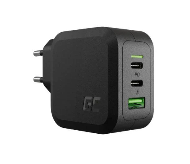 Green Cell Žalias Cell Žalias CELL Charger PowerGaN 65W 2x USB-C PD 1x USB-A UC GaN