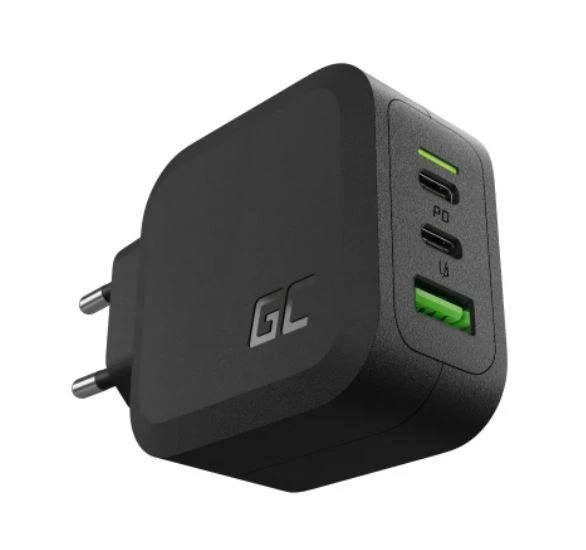 Green Cell Žalias Cell Žalias CELL Charger PowerGaN 65W 2x USB-C PD 1x USB-A UC GaN