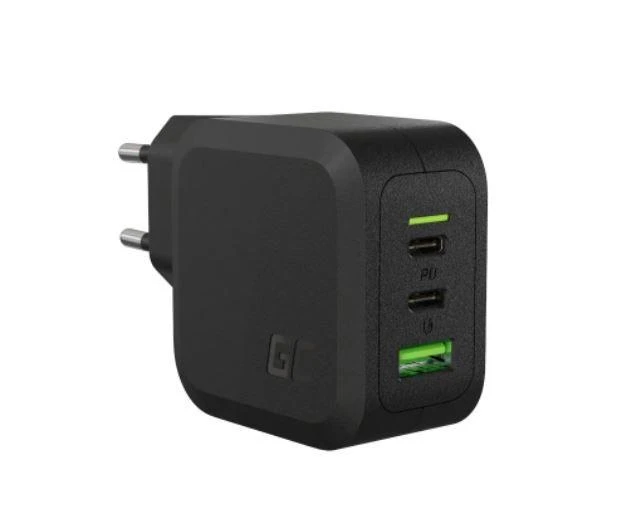 Green Cell Žalias Cell Žalias CELL Charger PowerGaN 65W 2x USB-C PD 1x USB-A UC GaN