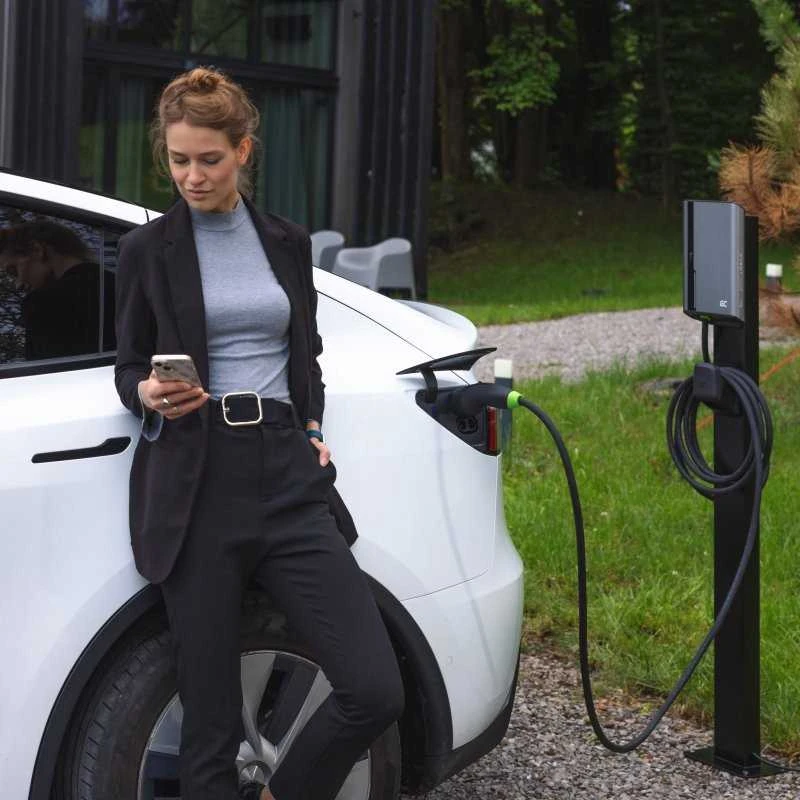Green Cell Žalias Cell Greencell HabuDen Post stovo tvirtinimo stulpelis HabuDen Wallbox elektromobilių įkrovimo stotelių