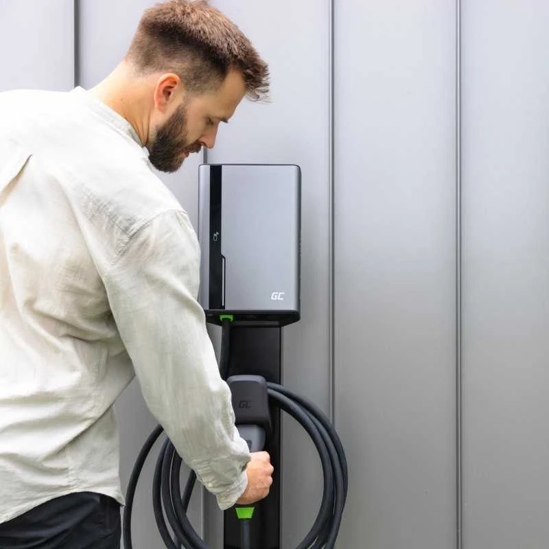 Green Cell Žalias Cell Greencell HabuDen Post stovo tvirtinimo stulpelis HabuDen Wallbox elektromobilių įkrovimo stotelių