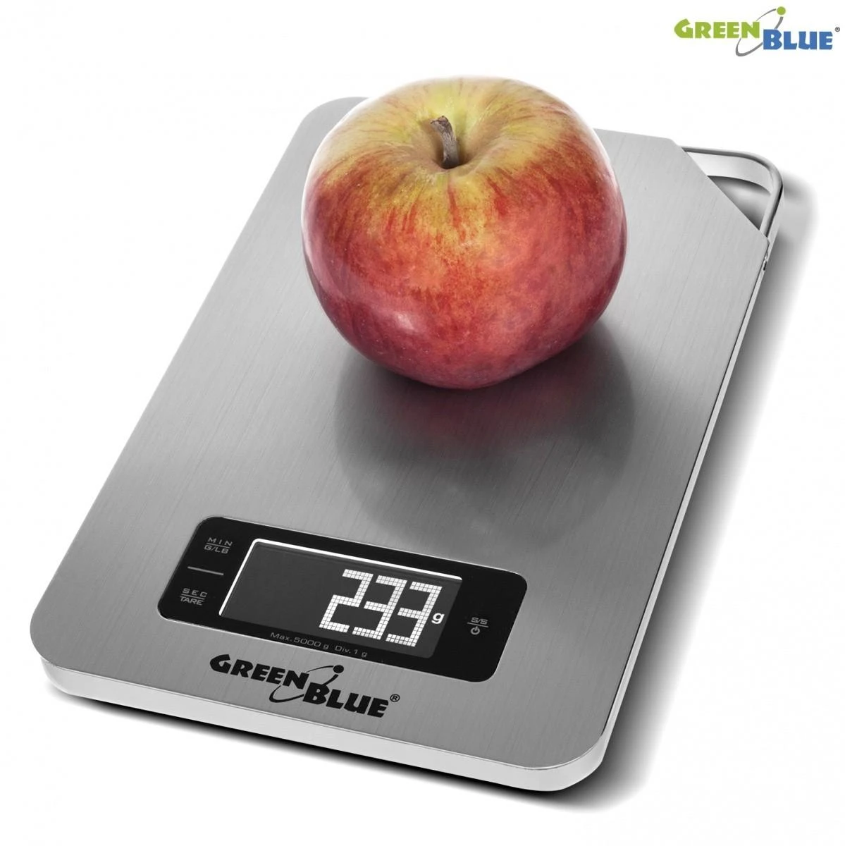 Virtuvinės svarstyklės Svarstyklės Skaitmeninės virtuvės svarstyklės su laikmačiu GreenBlue GB170 min 1g max 5000g