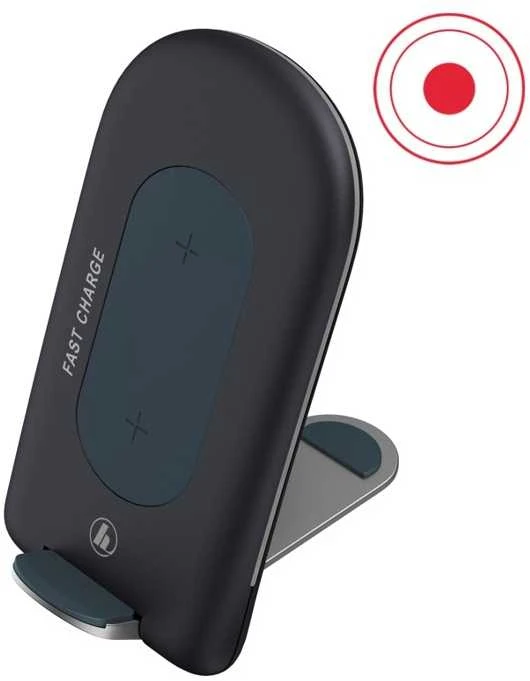 HAMA INDUKCINIS Įkroviklis QI-FC 15S 15W / USB-C + Įkroviklis QC 3.0 Juodas