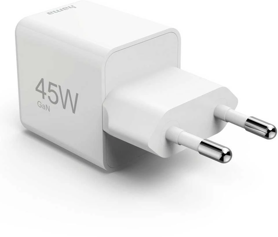 Hama supermini 45W GaN PD/QC 1x USB-C balta