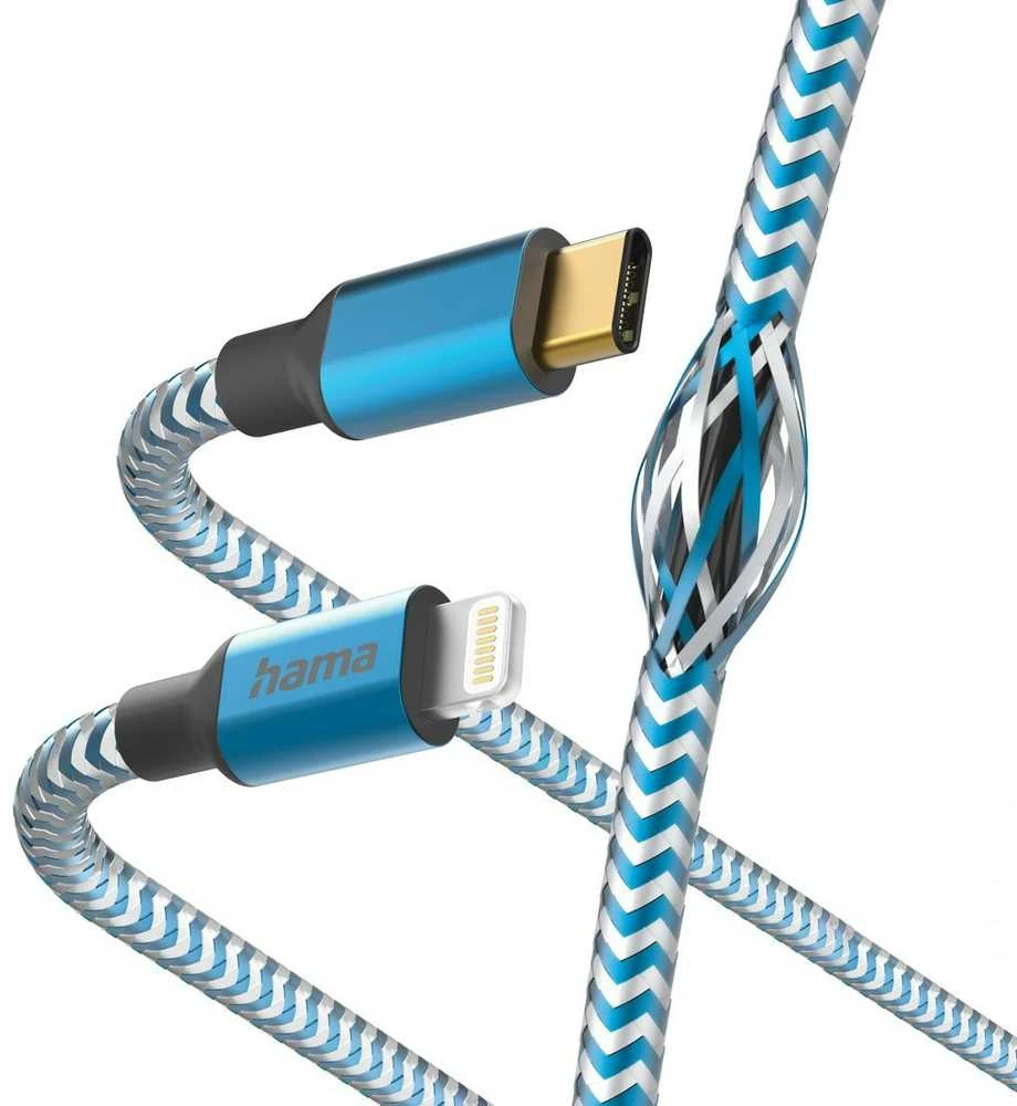 Hama Reflected USB-C - Lightning, 1,5m, mėlyna