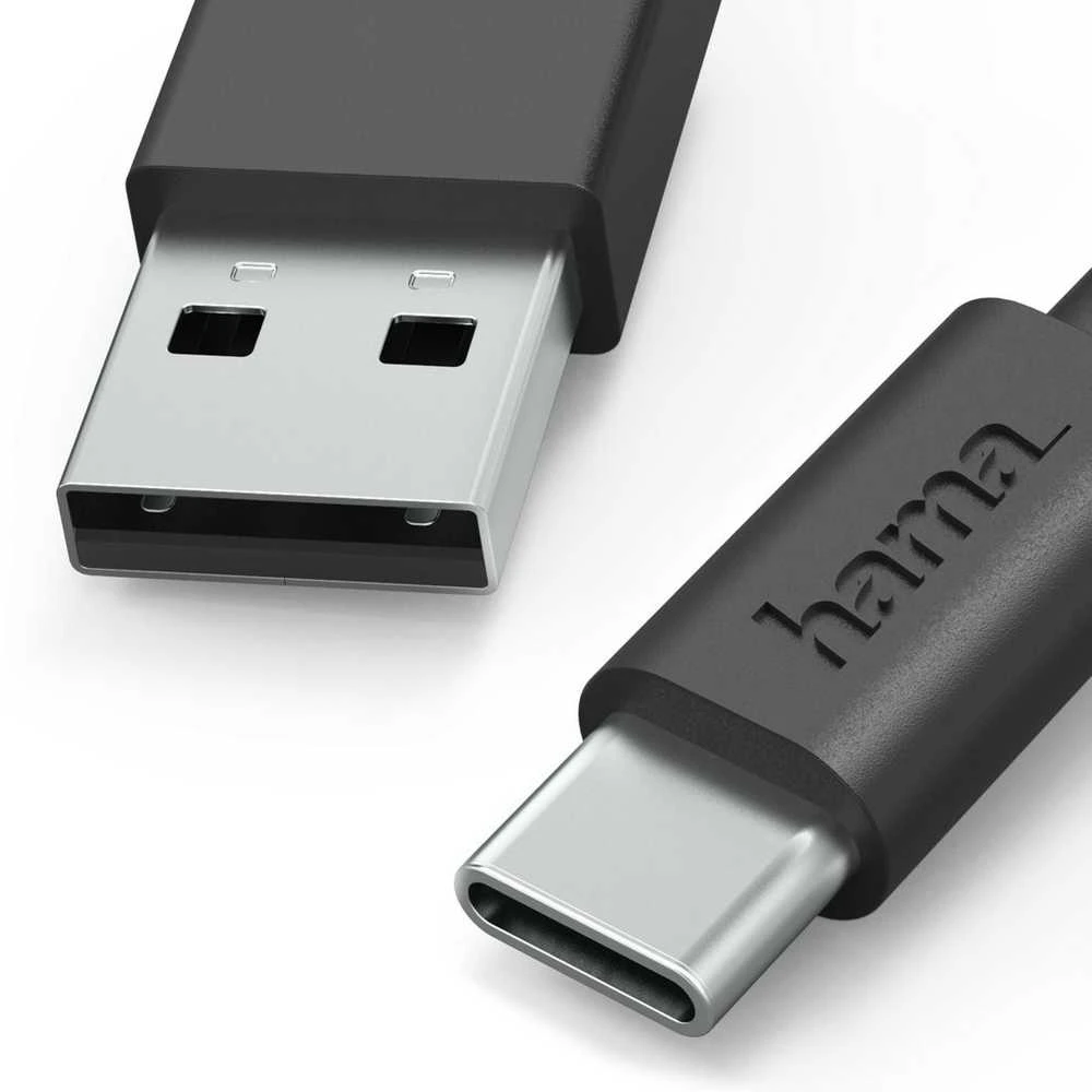 Kabelis Hama USB A 3.1 - USB C, 1m, juodas