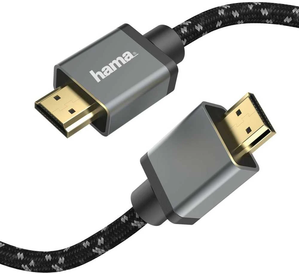 Hama HDMI 2.1 laidas su metalinėmis jungtimis