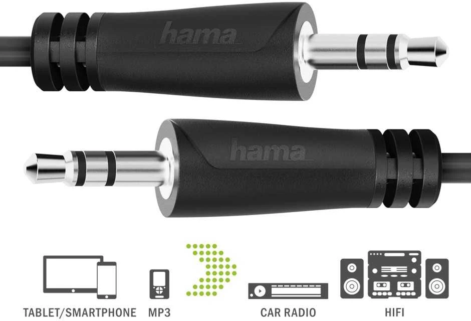 Hama 3,5 mm garso kabelio jungtys su suderinamumo piktogramomis
