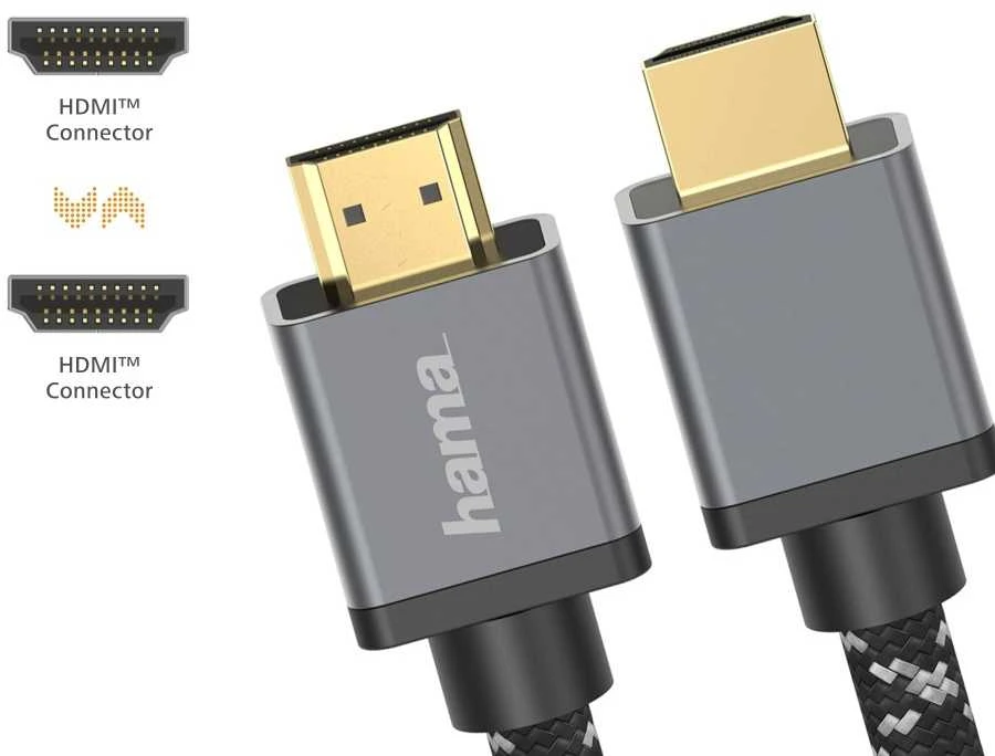 Hama HDMI laidas su paauksuotomis jungtimis
