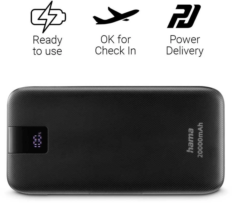 Hama Power Pack PD 20 20000 mAh antracitas