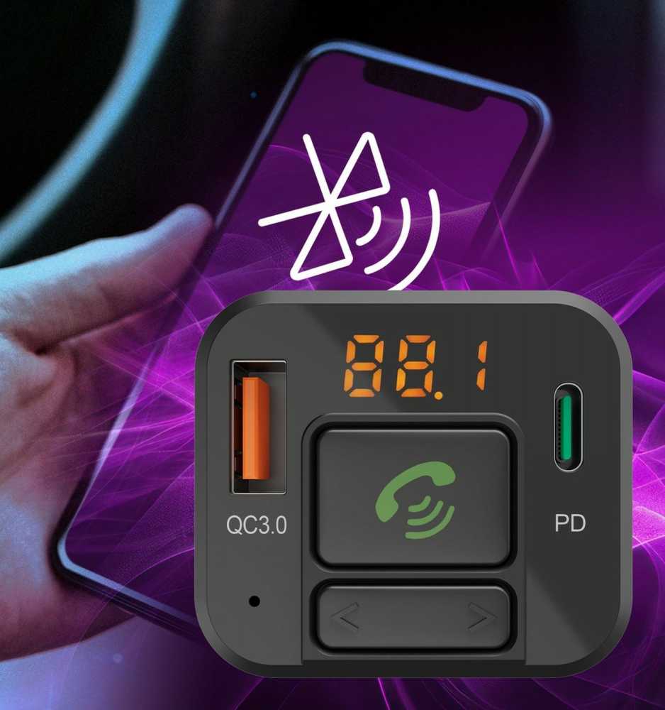 Hama FM SIŲSTUVAS SU „BLUETOOTH“, LAISVŲ RANKŲ FUNKCIJA IR USB-A, USB-C PD 20 W ĮKROVIKLIU
