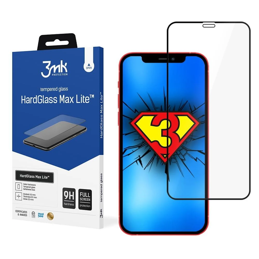 Apple iPhone 12 Pro Max juodos spalvos - 3mk HardGlass Max Lite™