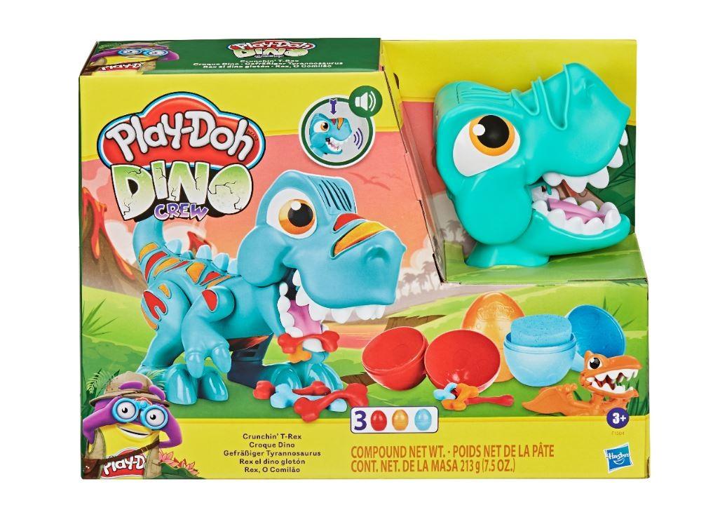 Hasbro Play-Doh plastelinas, valgantis dinozauras (F1504)
