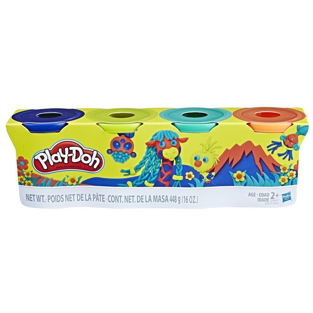 „Play-doh“ vamzdis 4 pakuotės laukinės spalvos