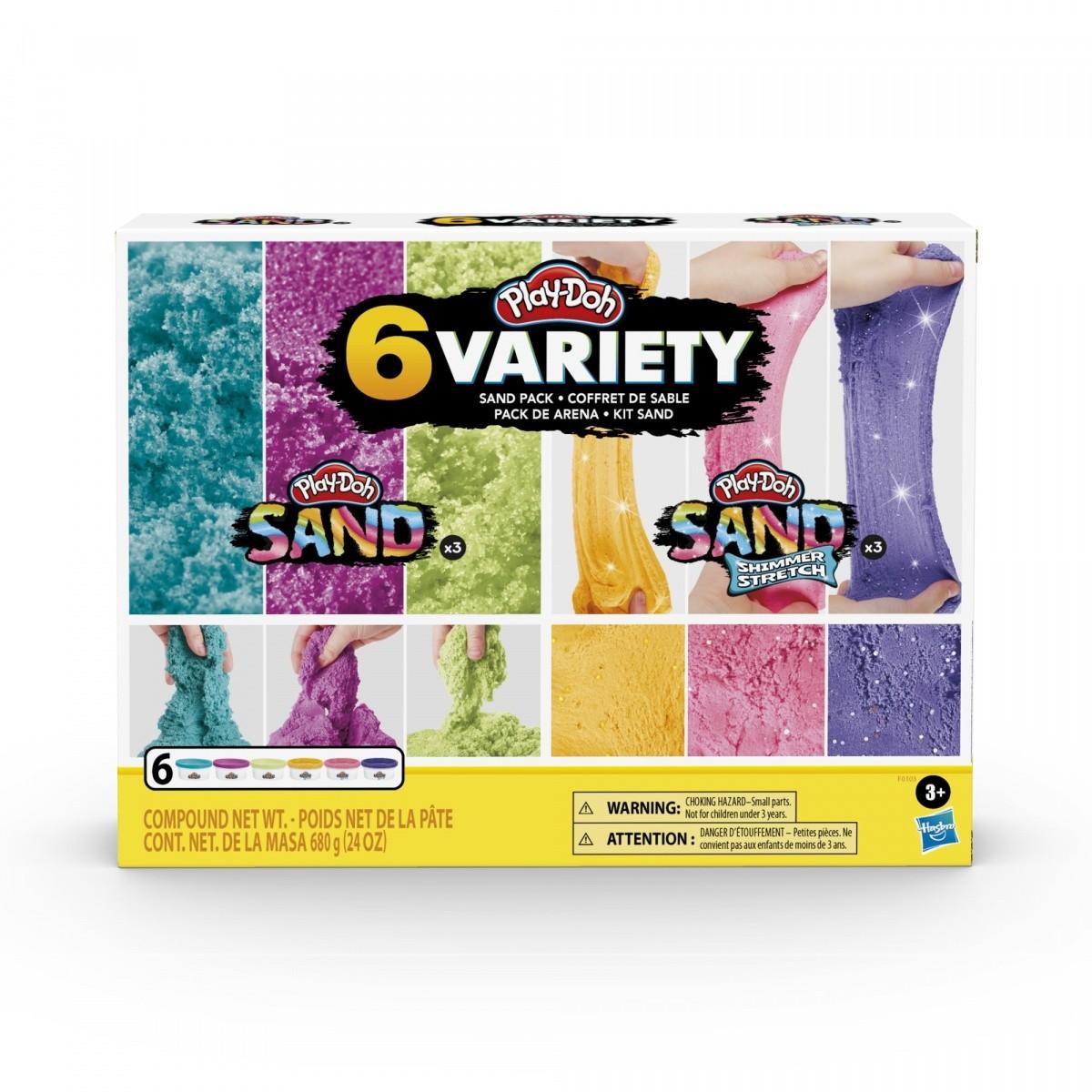 Hasbro Play-Doh kinetinio smėlio rinkinys, 6 spalvos